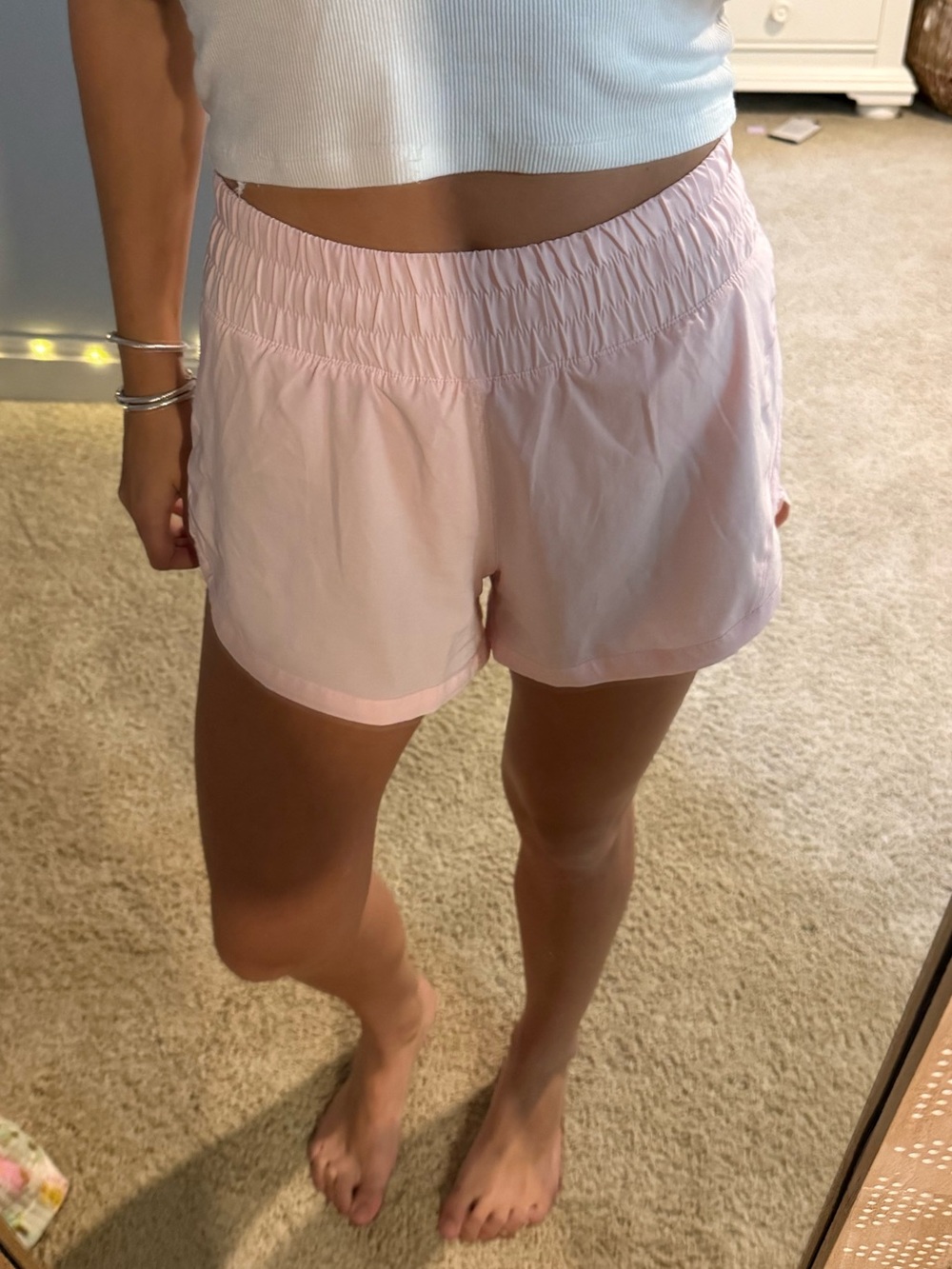 Lululemon strawberry milkshake 3 inch shorts